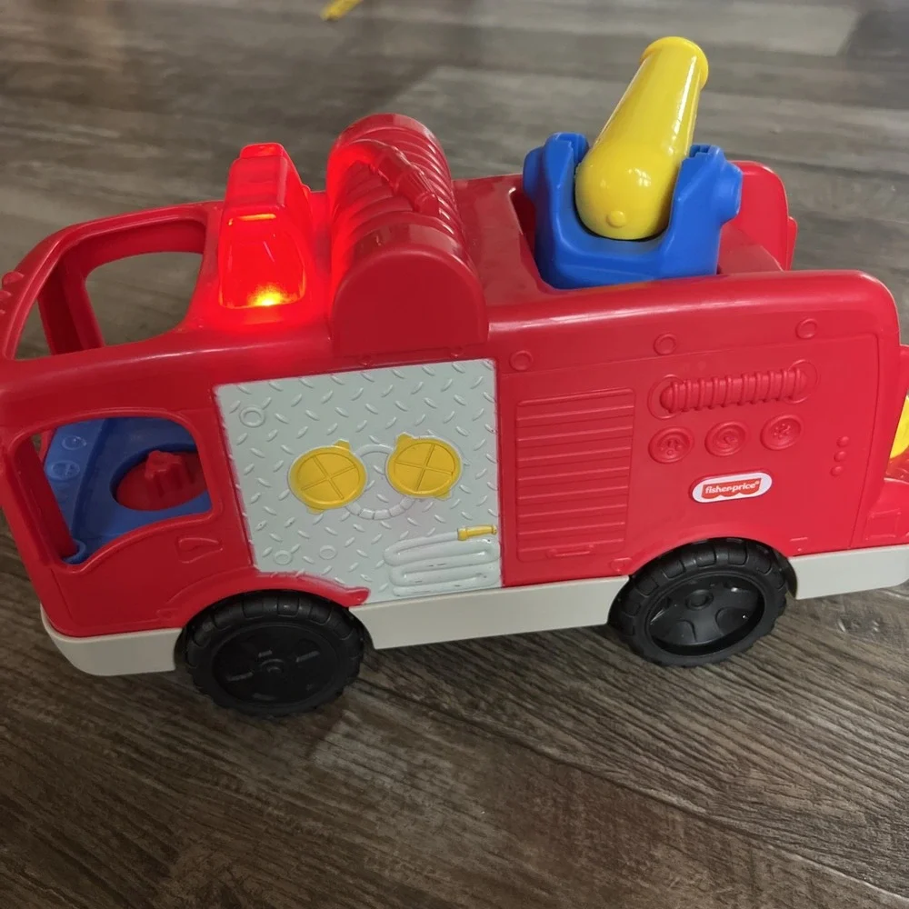 Little People Musical Toddler Toy Helping Others Fire Truck Lights Sounds Figure